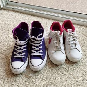 Nike converse $25 each OBO, $40 for both. Size7.5